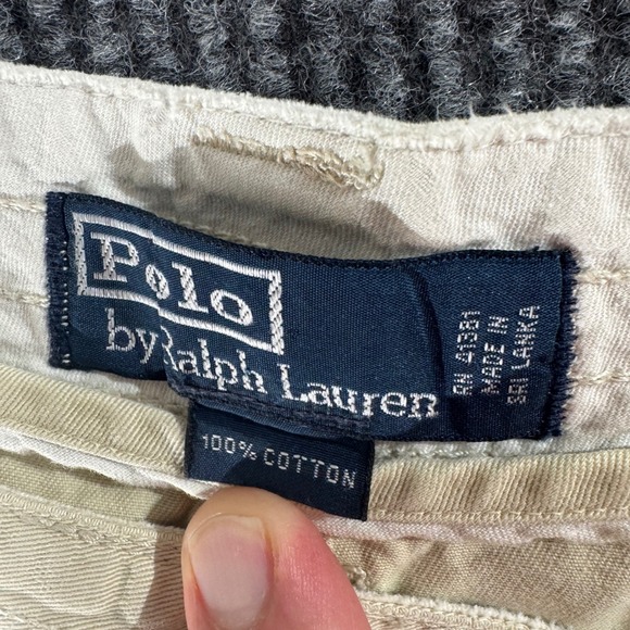 Polo Ralph Lauren Cargo‎ Shorts Mens 52B Classic Chino Utility Beige Y2K Preppy - Picture 2 of 12